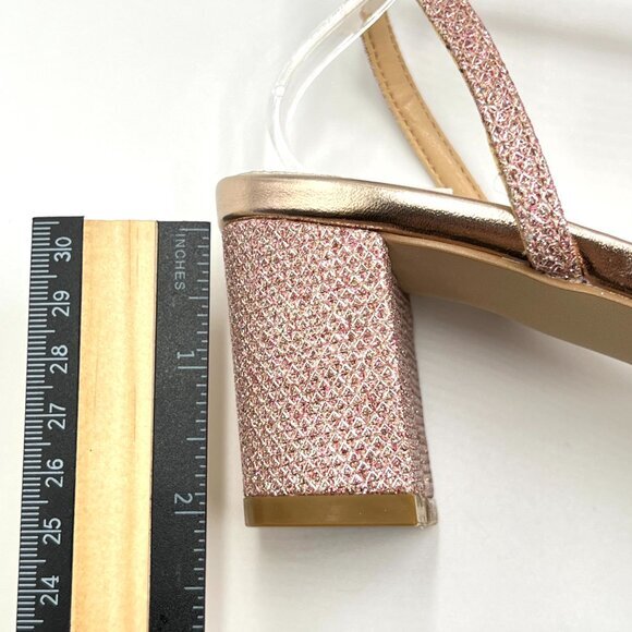 Jewel Badgley Mischka Womens Size 5.5 Pink Sparkly Dress Sandals Heels Shoes‎ - Picture 13 of 13